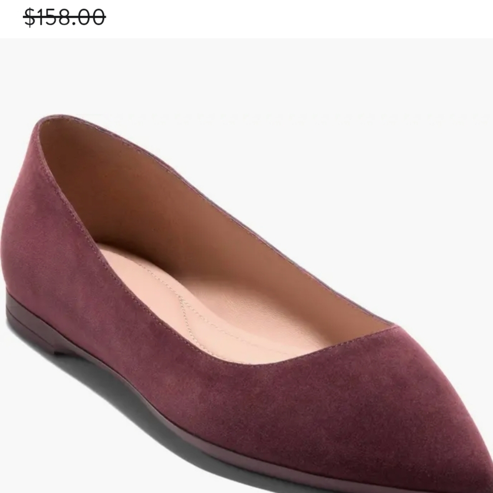 Cole Haan Women's Burgundy Suede Flats